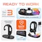 Delton 20X Wireless Computer Headset and Charging Stand Over the Head Bluetooth Headphone Auto Pair USB DHSWC120XD - alternate 8